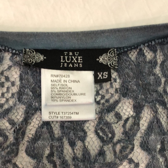 Tru Luxe Jeans size XS unique style Blue - Picture 9 of 12